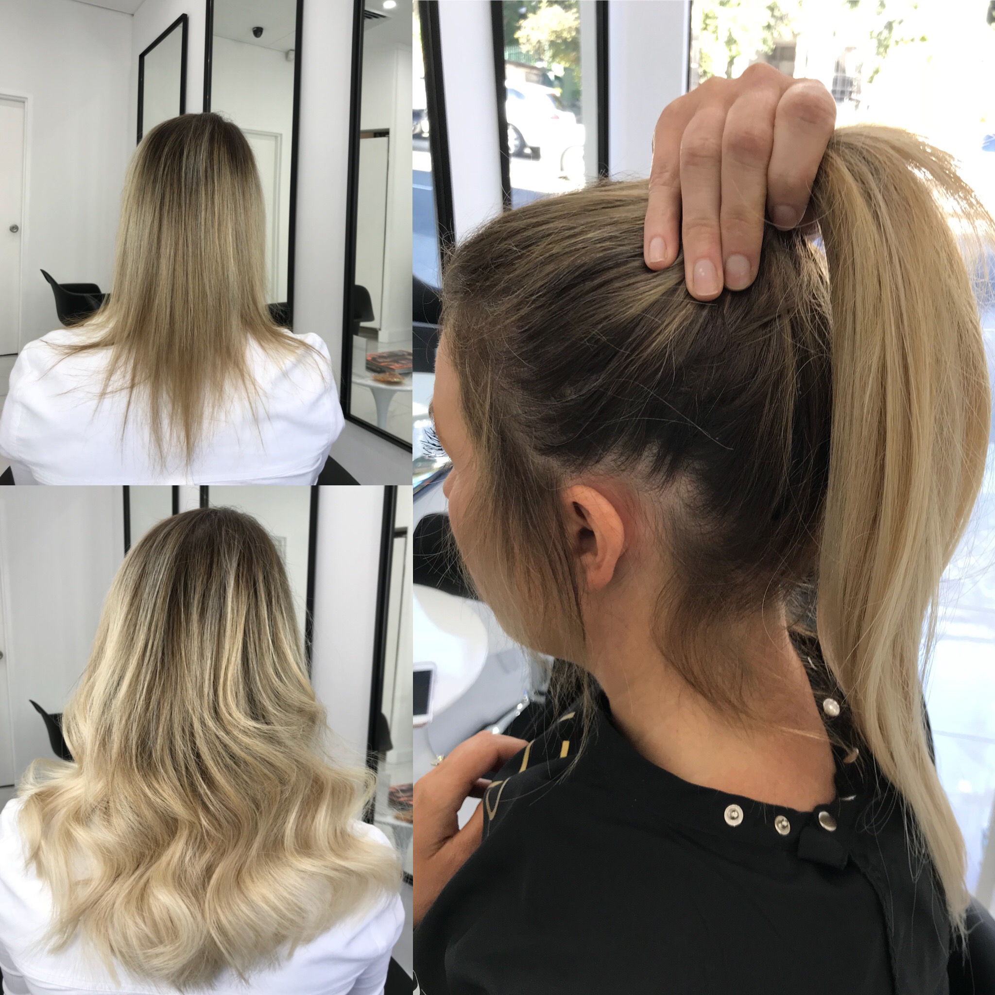 Nano Beads Hair Extensions Before and After Images - Australia's leading  Hair Extension Salon - Hair Extension Bar