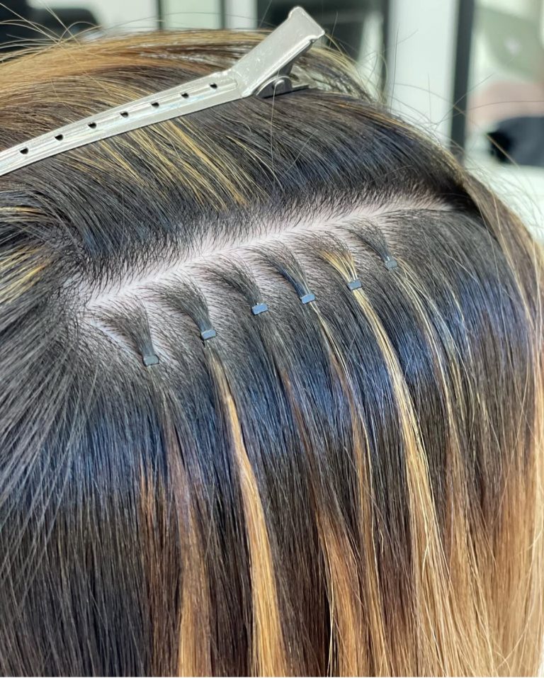 Hair extensions for thin hair using MNIKENE method